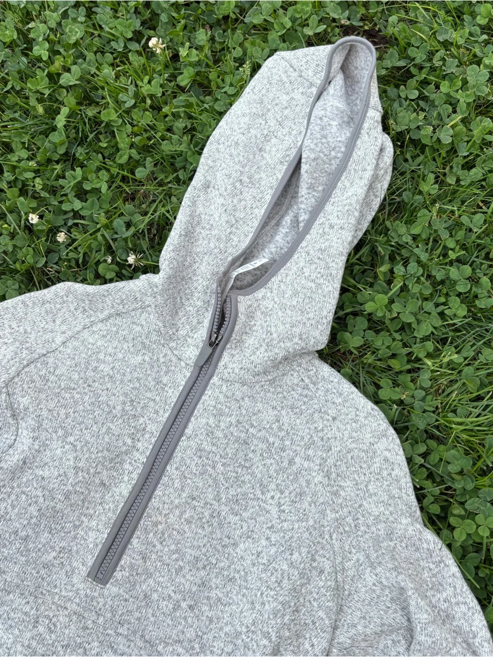 lululemon athletica Light Gray Hooded Pullover Jacket